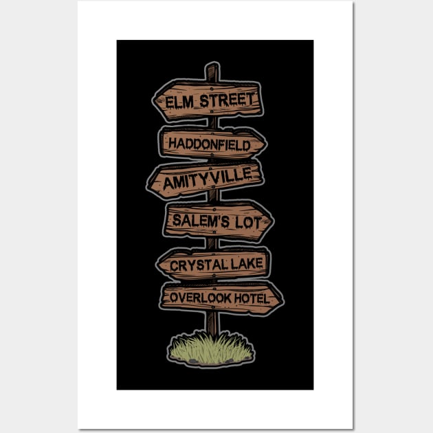 Which Way to the Horror? Wall Art by NinthStreetShirts